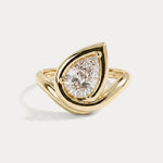 Hailey丨Pear Lab Diamond Frame Engagement Bypass Ring