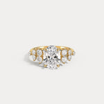 Rachel丨Oval Lab-Grown Diamond Botanical Cluster Engagement Ring - Rings