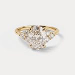 Delilah丨Oval Lab Diamond Floral Cluster Engagement Ring - Rings