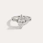 Marielle | Marquise Lab Diamond Twisted Split Shank Pavé Engagement Ring