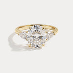 Valora丨Three Stone Lab Diamond Engagement Ring - Rings