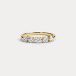 Floating Round Cut Lab-Grown Diamond Five-Stone Anniversary Ring - Rings