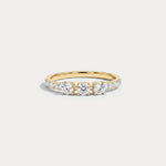 Floating Round Lab-Grown Diamond Three-Stone Pavé Ring - Rings