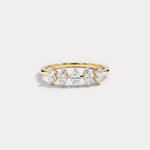 Floating Marquise Cut Lab-Grown Diamond Five-Stone Anniversary Ring - Rings