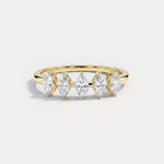 Floating Marquise Cut Lab-Grown Diamond Five-Stone Anniversary Ring - Rings