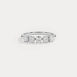 Floating Oval Cut Lab-Grown Diamond Five-Stone Anniversary Ring