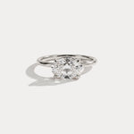 Maeve丨Oval Cut Lab Diamond Hidden Accent Engagement Ring