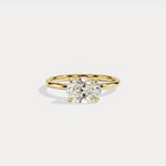 Maeve丨Oval Cut Lab Diamond Hidden Accent Engagement Ring