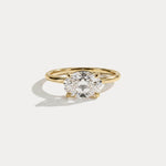 Maeve丨Oval Cut Lab Diamond Hidden Accent Engagement Ring