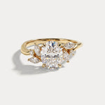Lisette | Oval Lab Diamond Marquise Vine Milgrain Engagement Ring - Rings