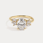 Lisette | Oval Lab Diamond Marquise Vine Milgrain Engagement Ring