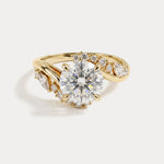 Winona丨Round Cut Lab-Grown Diamond Crossover Engagement Ring