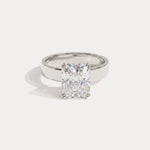 Radiant Cut Lab-Grown Diamond Solitaire Cigar Band Engagement Ring