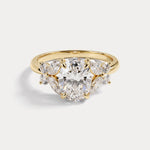 Sylvie丨Oval Lab Diamond Butterfly Cluster Engagement Ring - Rings