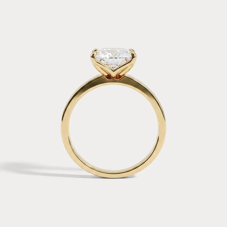 Oriana丨Princess Cut Lab-Grown Diamond Solitaire Cigar Band Engagement Ring - Rings Leonids princess-cut-lab-grown-diamond-solitaire-cigar-band-engagement-ring
