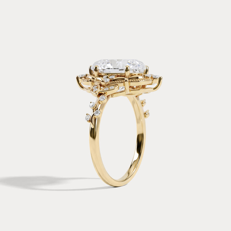 Elaine丨Marquise Vintage Filigree Lab-Grown Diamond Engagement Ring