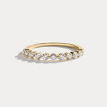 Half Eternity Lab Grown Diamond Ring-Round Cut Stackable Wedding Band - Rings