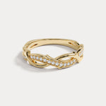 Intertwined Thorn Vine Pavé Lab Diamond Wedding Band