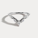Marquise V-Contour Five-Stone Lab-Grown Diamond Wedding Band