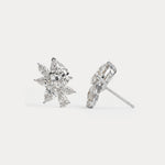 4.86 CTW Botanical Pear Lab-Grown Diamond Stud Earrings - Earrings