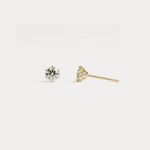 Classic Lab-Grown Diamond Six-Prong Tulip Stud Earrings - Earrings
