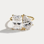 Ivory丨6CTW Lab Grown Diamond Toi Et Moi Engagement Ring In 14K Solid Gold/Platinum - Rings