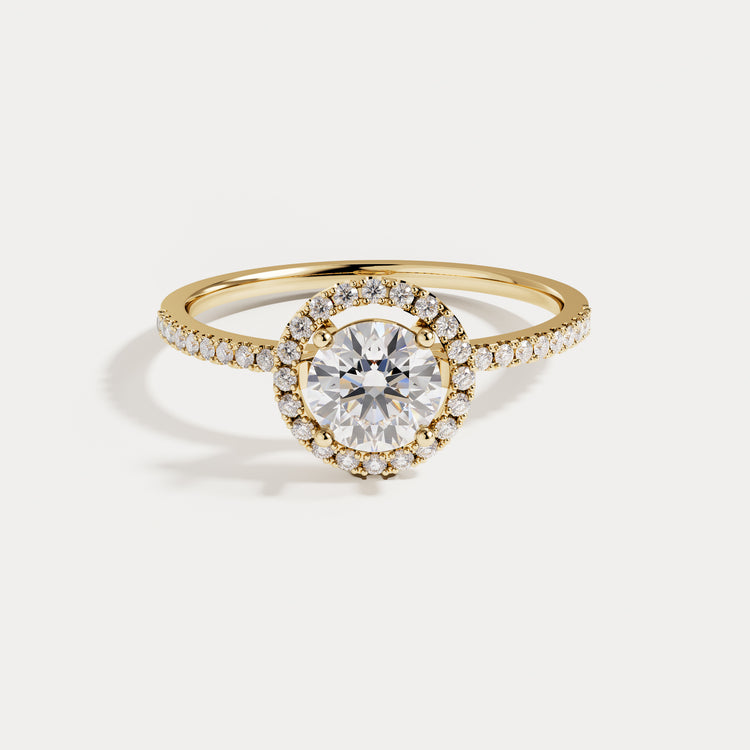 Lab Grown Diamond Halo Promise Ring - Rings