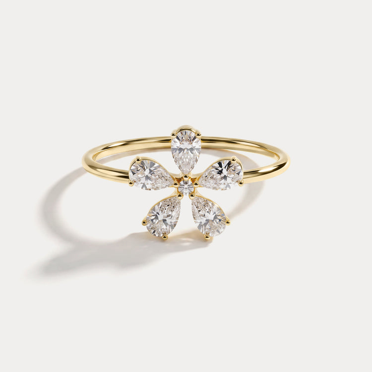 0.51CTW Lab Grown Diamond Floral Ring - Rings