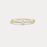 Petite Pear Lab Diamond Pavé Ring in 14K Gold/Platinum - Rings
