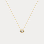Lab-Grown Diamond Pendant Necklace with Pavé Halo