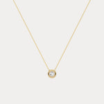 Lab-Grown Diamond Pendant Necklace with Pavé Halo - Necklaces