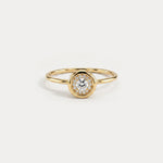 Petite Lab-Grown Diamond Pavé Halo Ring
