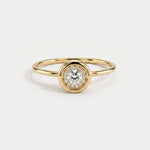Petite Lab-Grown Diamond Pavé Halo Ring - Rings