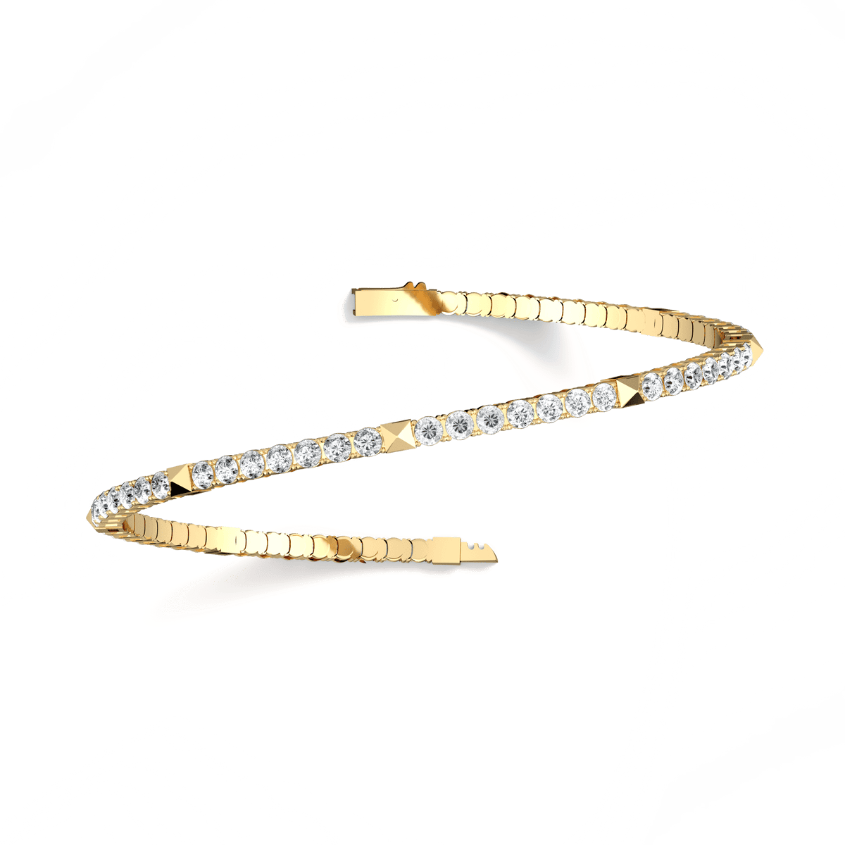 4.30CTW DEW Moissanite Flexible Tennis Bracelets -