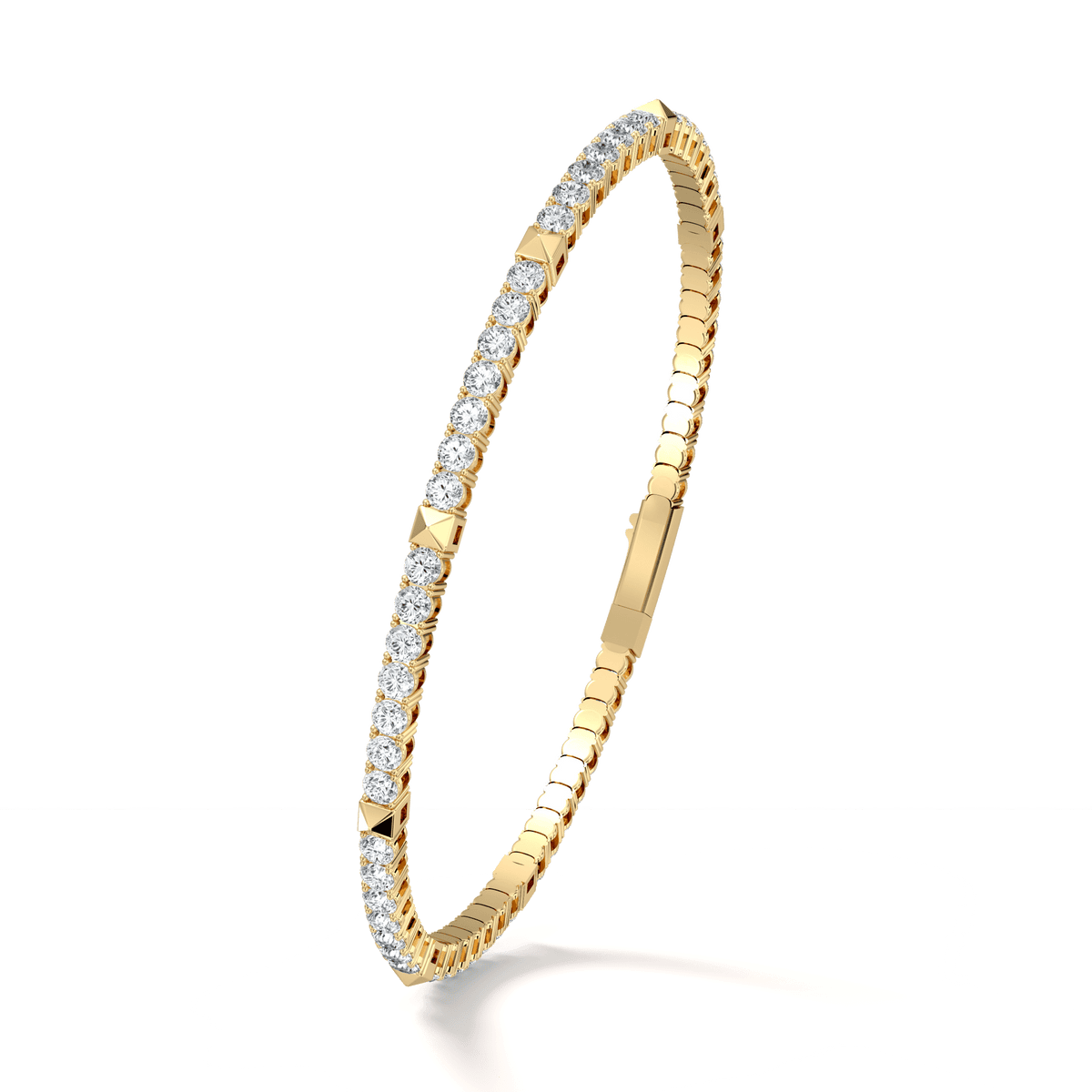 4.30CTW DEW Moissanite Flexible Tennis Bracelets -