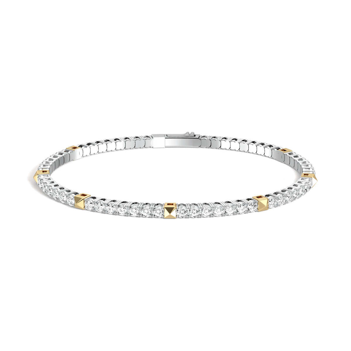 4.30CTW DEW Moissanite Flexible Tennis Bracelets -