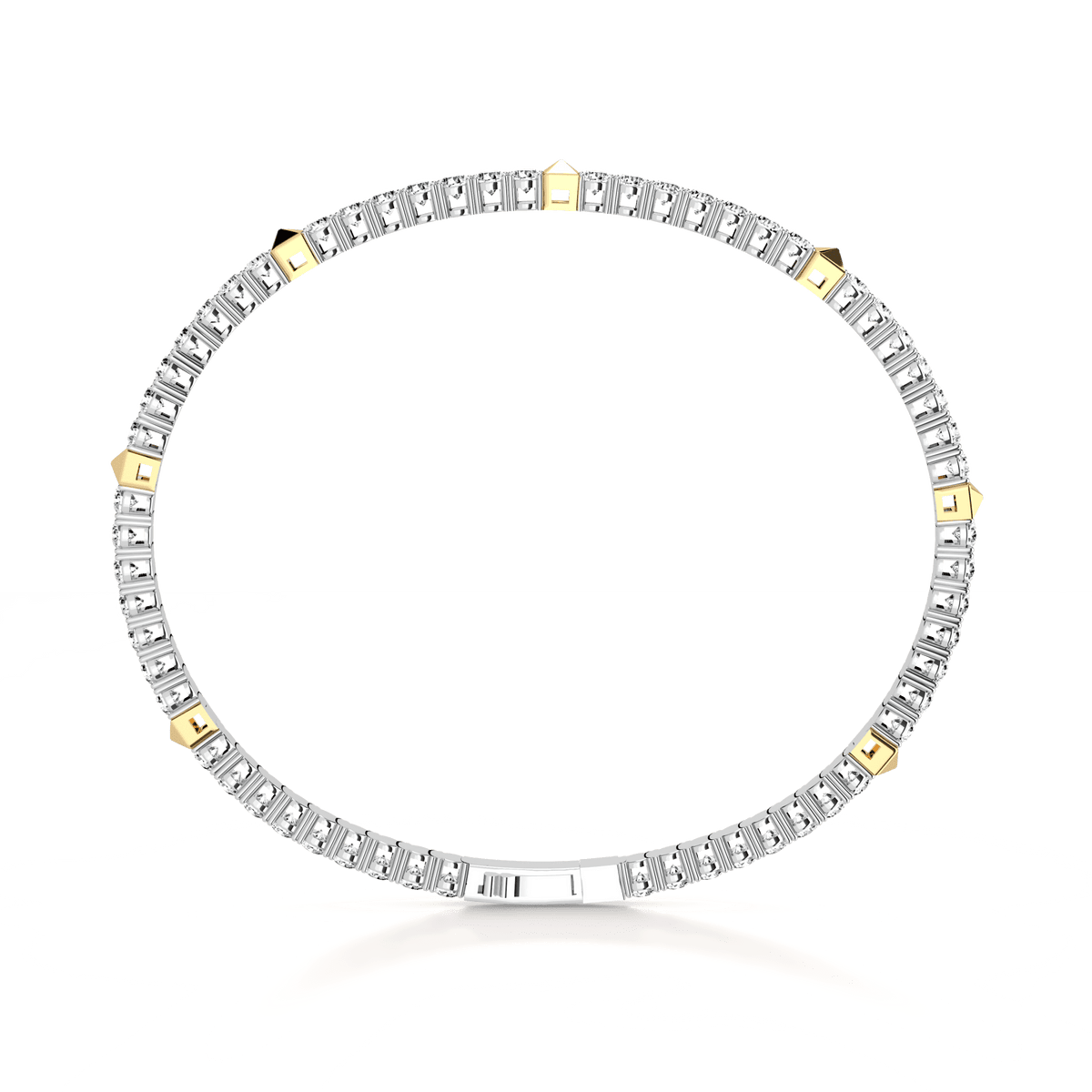 4.30CTW DEW Moissanite Flexible Tennis Bracelets -