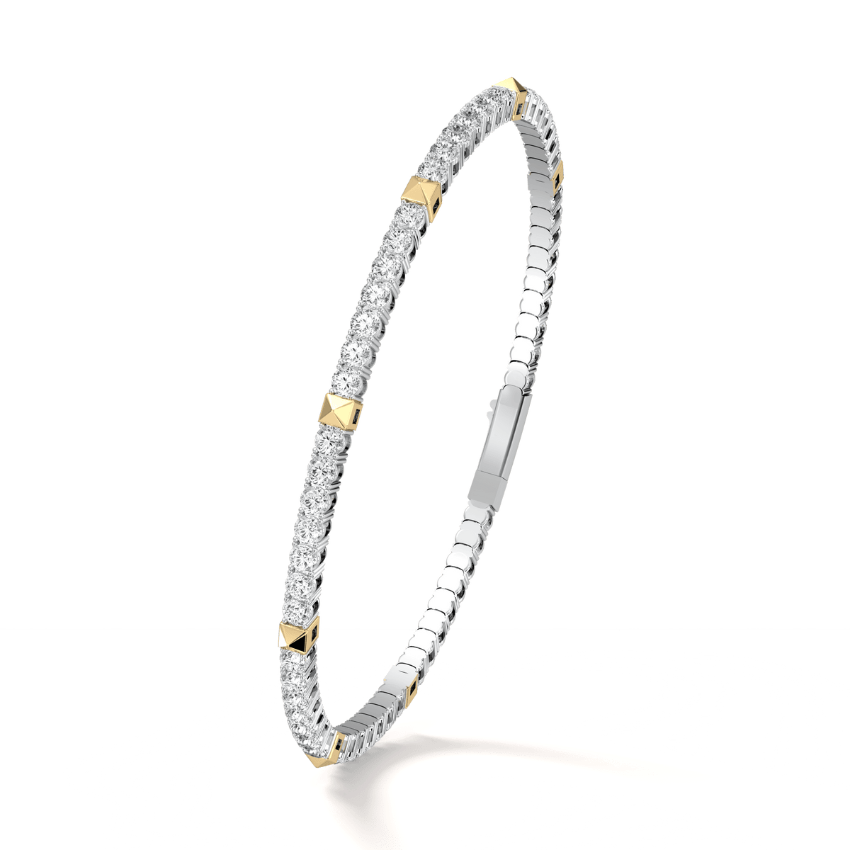 4.30CTW DEW Moissanite Flexible Tennis Bracelets -