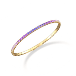 Lab - Grown Sapphire Flexible Bangle Bracelet - Bracelets