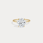 Olivia丨2CT Three - Stone Lotus - Inspired Lab - grown Diamond Engagement Ring - Rings