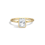 Nyla丨14K Solid Gold 1CT Solitaire Lab - Grown Diamond Bezel Engagement Ring - Rings