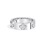 Moissanite Clover Ring in 925 Sterling Silver -