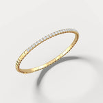2.4CTW Lab - grown Diamond Ice Cube Flexible Bracelet In 14K Solid Gold - Bracelets