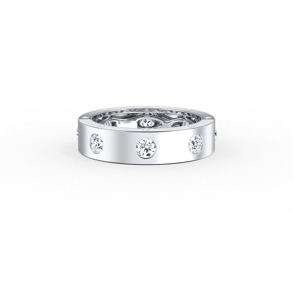 14K Gold Plated Eternity Wedding Band -