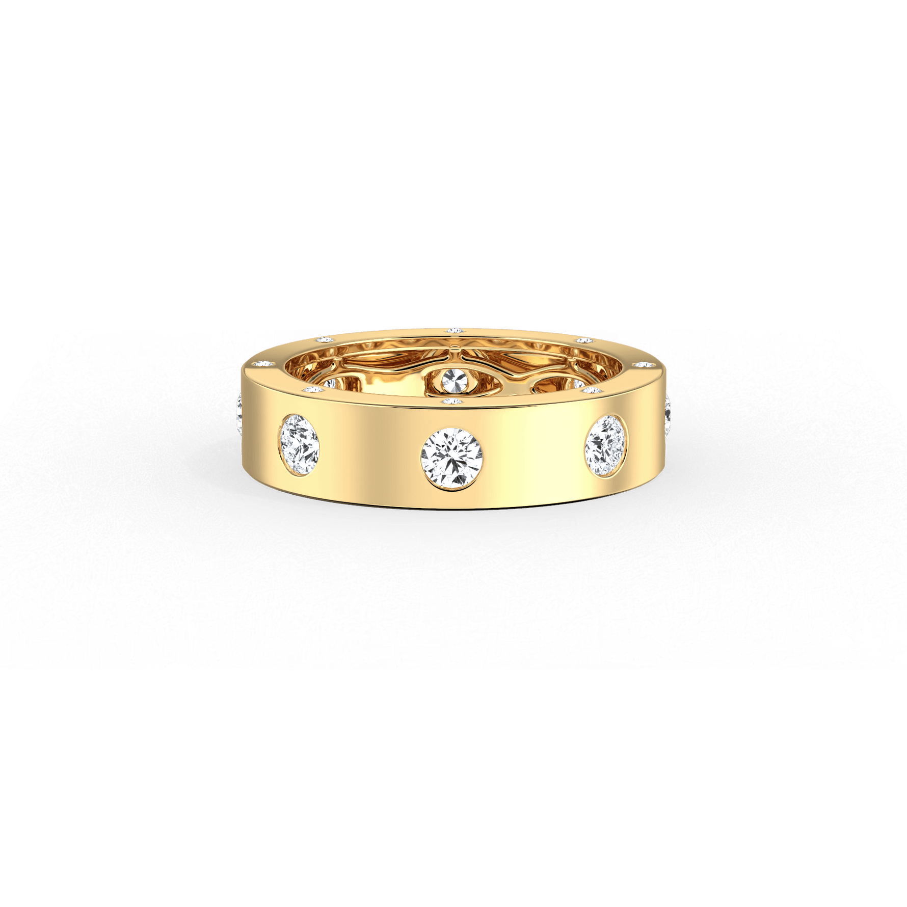 14K Gold Plated Eternity Wedding Band -