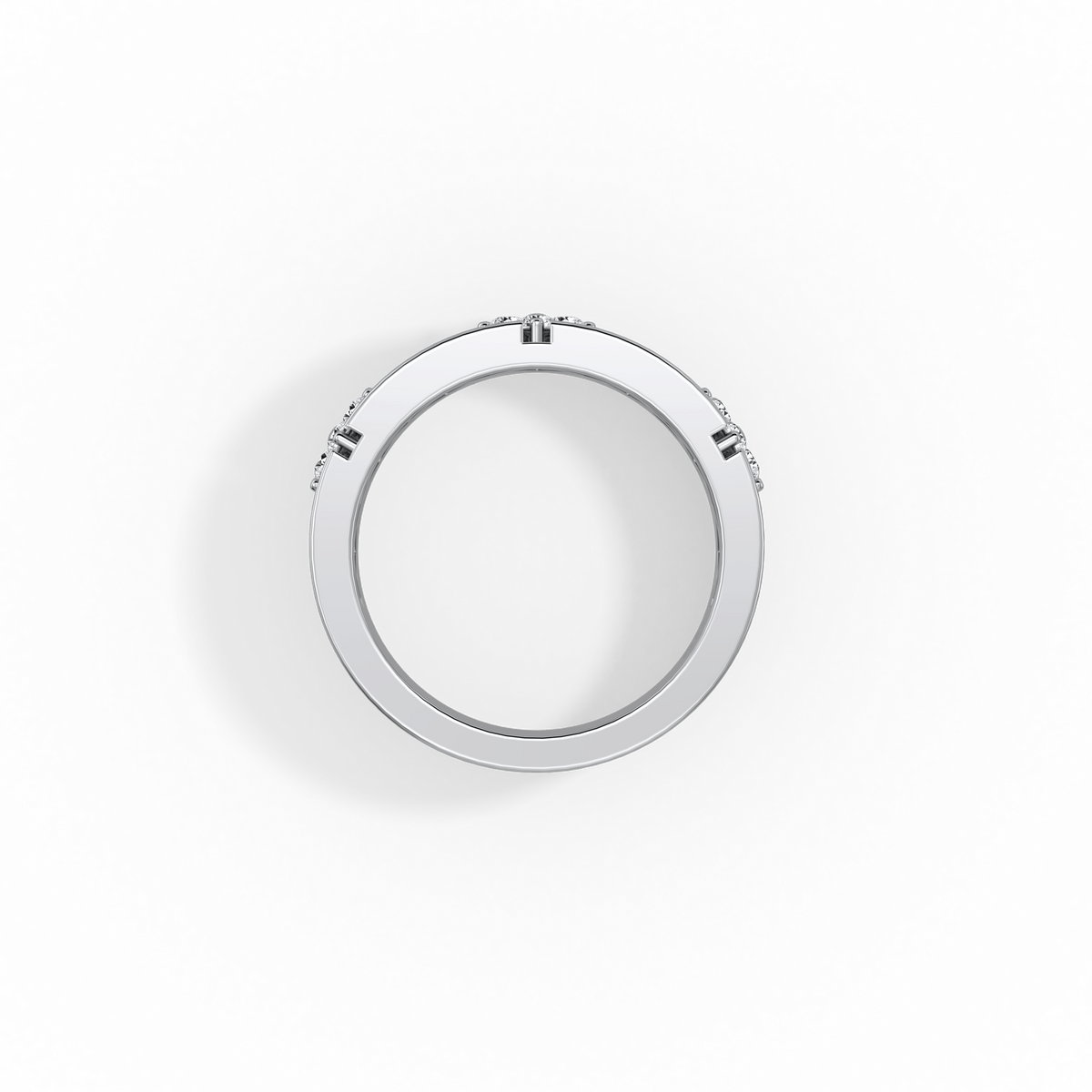 Moissanite Clover Ring in 925 Sterling Silver -