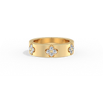 Moissanite Clover Ring in 925 Sterling Silver -