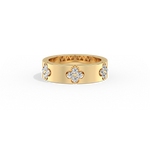 Moissanite Clover Ring in 925 Sterling Silver