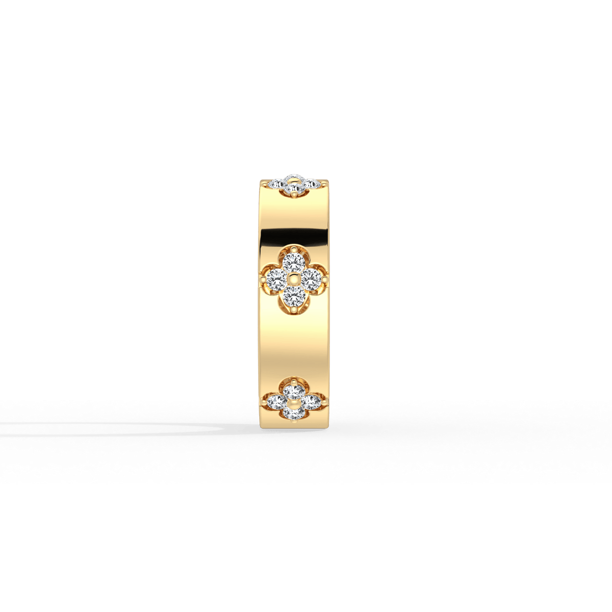 Moissanite Clover Ring in 925 Sterling Silver -