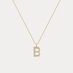 Sterling Silver Initial Letter Necklace – Bubble Pendant - Necklaces